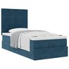 vidaXL Ottoman bed met matrassen 90x190cm fluweel donkerblauw
