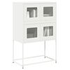 vidaXL Hoge kast 68x39x107 cm staal wit