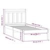 vidaXL Bedframe massief hout wit 90x190 cm