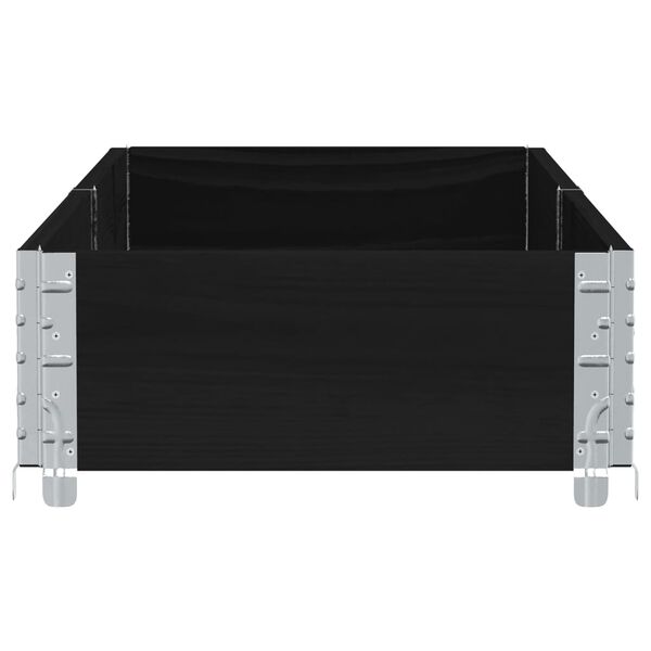 vidaXL Plantenbak 150x50 cm massief grenenhout zwart