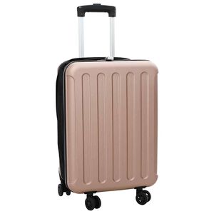 vidaXL Koffer met slot Ros&eacute;goud 34 x 23 x 55.5 cm ABS Kunststof