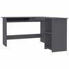 vidaXL Hoekbureau L-vormig 120x140x75 cm bewerkt hout grijs