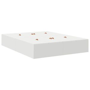 vidaXL Opbergbedframe met opslag Wit 140 x 200 cm Bewerkt hout