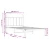 vidaXL Bedframe met hoofdbord metaal wit 100x190 cm