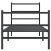 vidaXL Bedframe met hoofd- en voeteneinde metaal zwart 80x200 cm