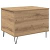 vidaXL Salontafel Artisan Eiken 60 x 44,5 x 45 cm Bewerkt hout