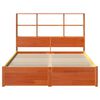 vidaXL Boekenkast Bedframe Wasbruin 150 x 200 cm Massief Vurenhout
