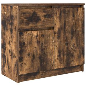 vidaXL Dressoir met lade 71x35x65 cm spaanplaat gerookt eikenkleurig