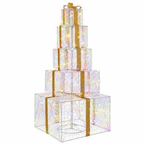 vidaXL Kerst led-cadeaudozen stapel 250 LED's Meerkleurig