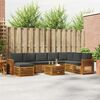 vidaXL Sofa-Sets 9 pcs Natuurlijk en Antraciet Massief Acaciahout