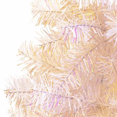 vidaXL Kunstkerstboom met iriserende uiteinden 150 cm PVC wit