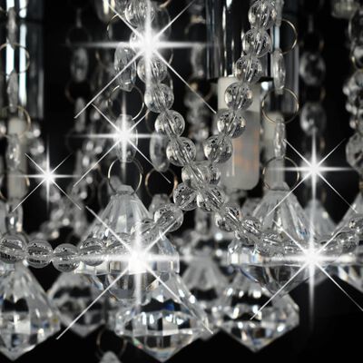 vidaXL Plafondlamp met kristallen kralen 4xG9 zilverkleurig kopen? | vidaXL.nl