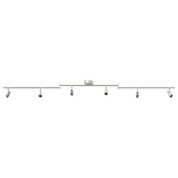 vidaXL Plafondspot Geborsteld nikkel 176.5 x 9.5 x 14 cm Staal