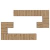 vidaXL Tv-meubelset Wandgemonteerd 10 pcs Artisan Eiken Bewerkt hout