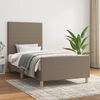 vidaXL Bedframe zonder matras 100x200 cm stof taupe