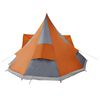 vidaXL Familie Tipi Tent met dak Grijs en Oranje 510 x 690 x 330 cm