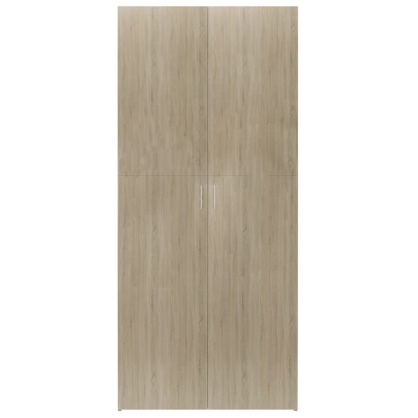 vidaXL Schoenenkast 80x35,5x180 cm bewerkt hout sonoma eikenkleurig
