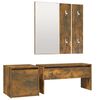 vidaXL Garderobe set bewerkt hout gerookt eikenkleurig