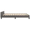 vidaXL Bedframe met hoofdeinde zonder matras 140x190 cm grijs