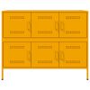 vidaXL Dressoir 100,5x39x79 cm staal mosterdgeel