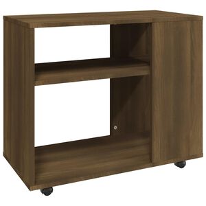 vidaXL Bijzettafel 70x35x60,5 cm bewerkt hout bruin eikenkleur