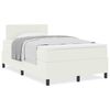 vidaXL Boxspring bed Cr&egrave;me en Wit 203 x 120 x 88 cm Katoenen stof