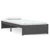vidaXL Bedframe massief hout grijs 75x190 cm