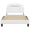 vidaXL Bedframe "Viana" zonder matras kunstleer wit 100x203 cm