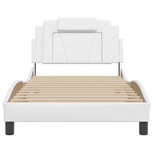 vidaXL Bedframe "Viana" zonder matras kunstleer wit 100x203 cm