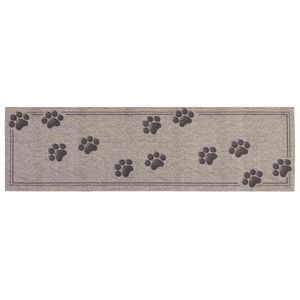 vidaXL Keuken Vloerkleed Grijze poten 150 x 45 cm 100% Polyamide