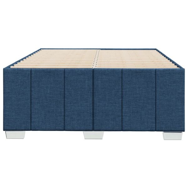 vidaXL Bedframe zonder matras 120x200 cm stof blauw