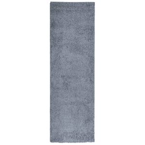 vidaXL Vloerkleed PAMPLONA shaggy hoogpolig modern 80x250 cm blauw