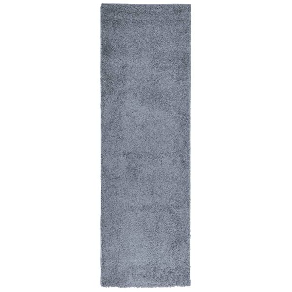 vidaXL Vloerkleed PAMPLONA shaggy hoogpolig modern 80x250 cm blauw