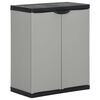 vidaXL Tuinafvalkast 68x40x85 cm polypropeen grijs en zwart