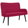 vidaXL Twee Persoons Sofa Wijnrood 115 x 61 x 87 cm Fluweel