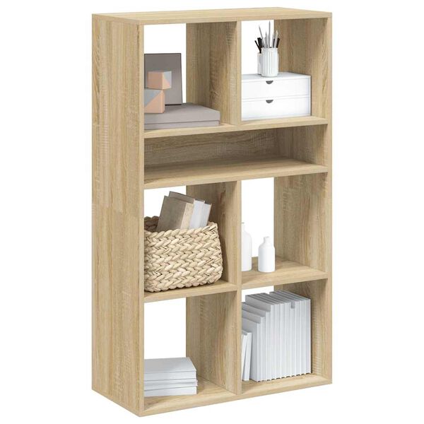 vidaXL Boekenkast 66x31x112 cm bewerkt hout sonoma eikenkleurig