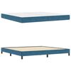 vidaXL Boxspringbed met matras Donkerblauw 200 x 200 cm Stof