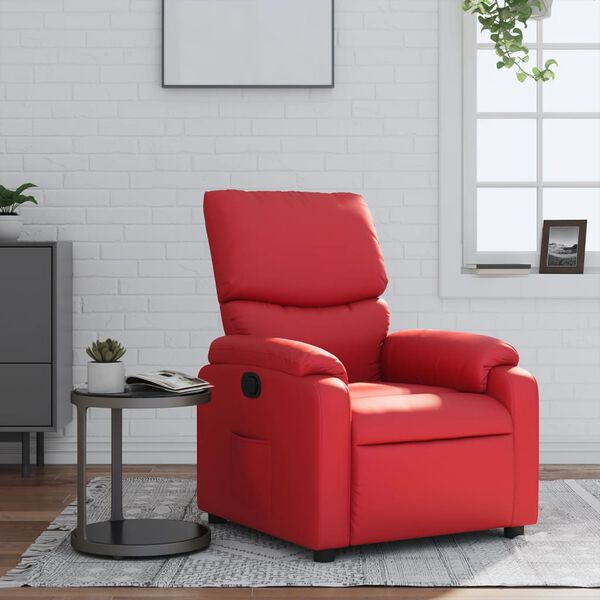 vidaXL Fauteuil verstelbaar kunstleer rood