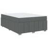 vidaXL Bedframe met matras Donkergrijs 160 x 200 cm Stof