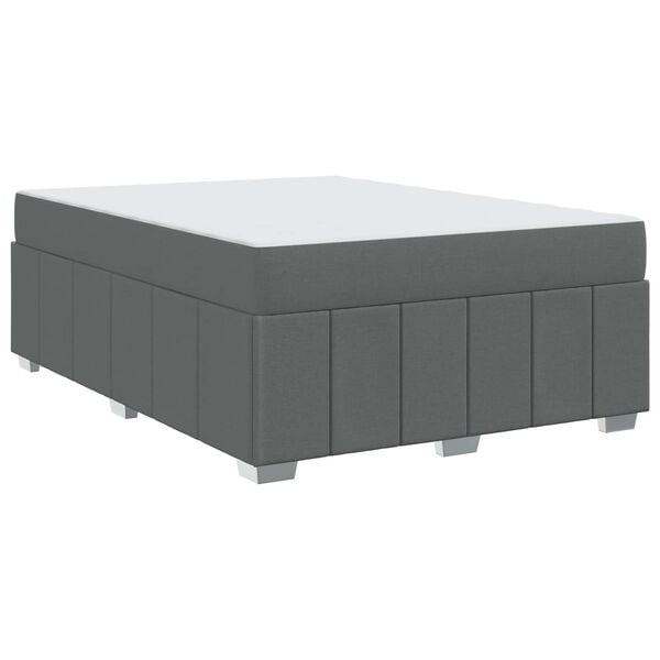 vidaXL Bedframe met matras Donkergrijs 160 x 200 cm Stof