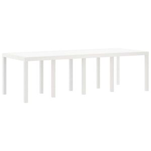 vidaXL Tuin Eettafel Wit 250 x 100 x 73 cm poly rattan