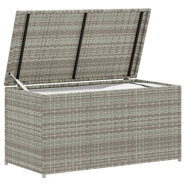 vidaXL Tuinbox 100x50x50 cm poly rattan grijs