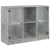 vidaXL Dressoir 102x37x75,5 cm bewerkt hout betongrijs
