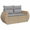 vidaXL Tuin Sofa Set met kussen met opslag 9 pcs beige en lichtgrijs