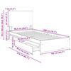 vidaXL Opslag bed met hoofdeinde Bruin Eiken 100 x 200 cm Bewerkt hout
