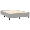 vidaXL Boxspring met matras stof lichtgrijs 140x200 cm
