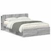 vidaXL Bedframe met opslag Grijs Sonoma 140 x 200 cm Bewerkt hout