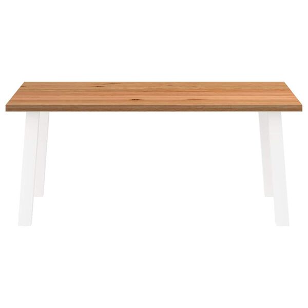 vidaXL Eettafel rechthoekig 180x120x74 cm massief eikenhout lichtbruin