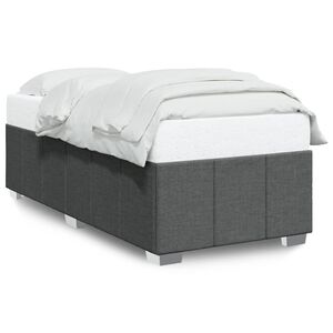 vidaXL Bedframe zonder matras 90x190 cm stof donkergrijs
