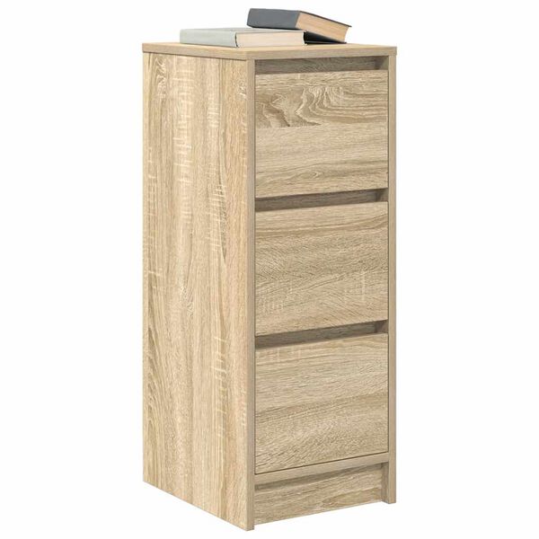 vidaXL Dressoir 29,5x34x76 cm bewerkt hout sonoma eikenkleurig